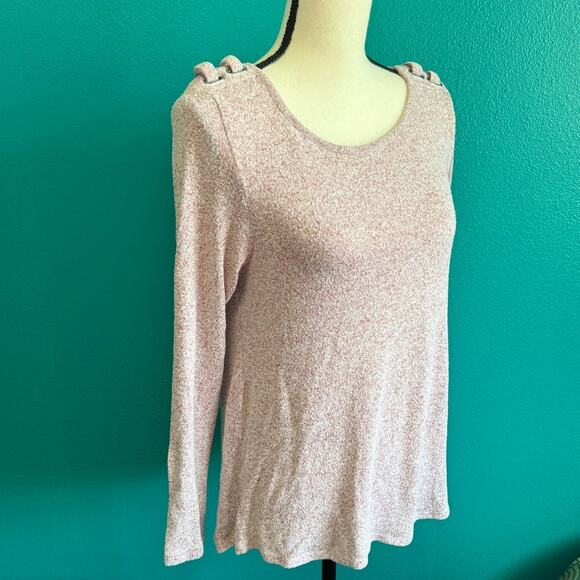 89th & Madison Light Pink Soft Long Sleeve Sweater Women's Small - Picture 5 of 9
